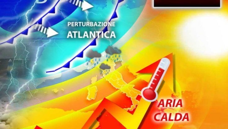 Previsioni meteo, perturbazione atlantica al Centro-Nord: forti temporali fino a venerdì ma al Sud resta il caldo