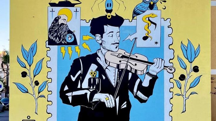 Alle origini della taranta: Nardò celebra con un murale Luigi Stifani il barbiere violinista che svelò il mistero della pizzica