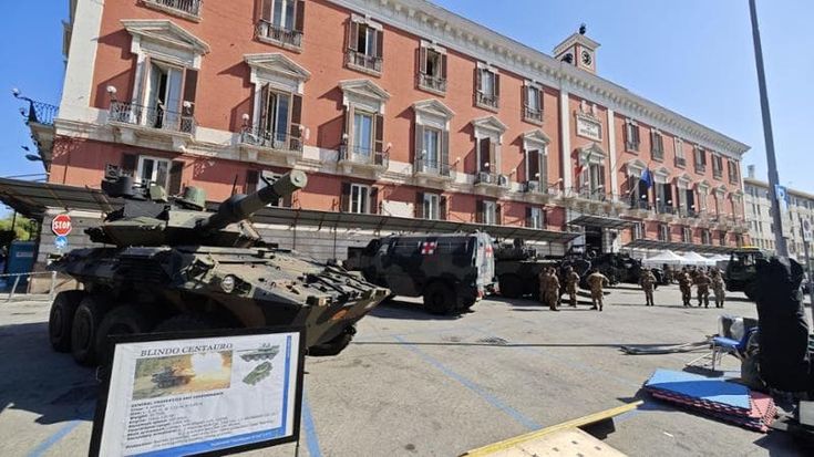 Carri armati ed elicotteri in piazza, a Bari il Villaggio dell’Esercito visitabile dal primo maggio