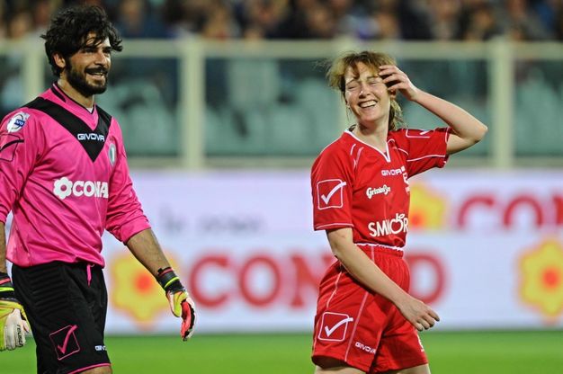 Bomber Capotondi, Cristiana in campo per la partita del cuore