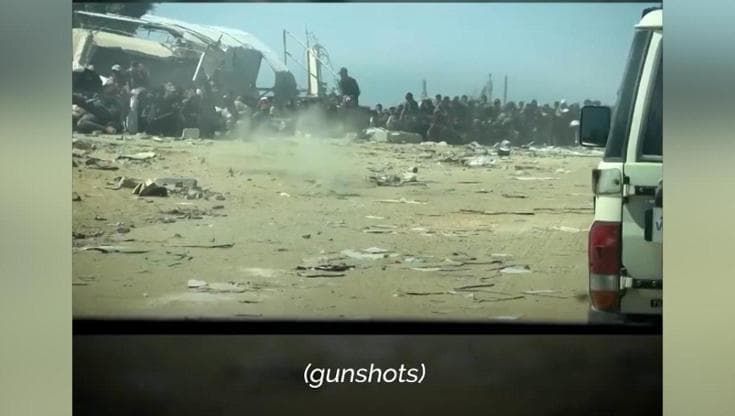 Video delle Nazioni Unite: soldati israeliani sparano sui palestinesi che aspettano gli aiuti