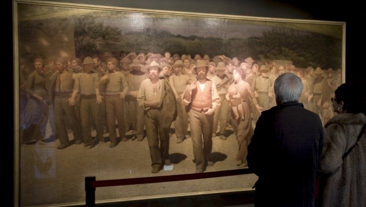 Avanti popolo, via dalla zona rossa: storia di un quadro icona del lavoro