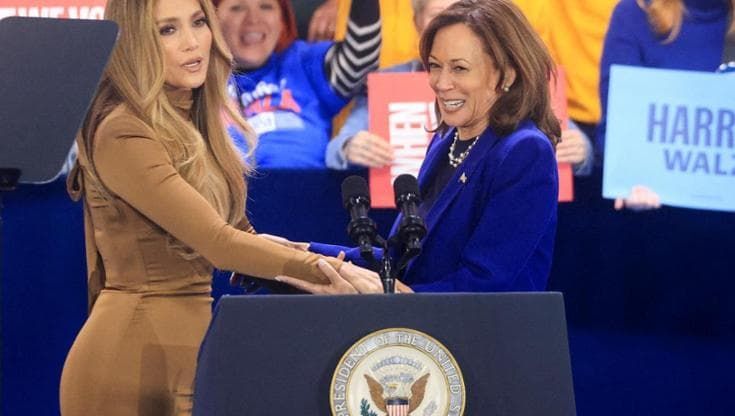 Jennifer Lopez si schiera con Harris: "Facciamo vincere Kamala, lei sta dalla parte del bene"