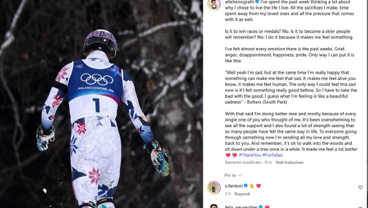 McGrath, le emozioni dopo la fuga nel bosco: sento una bellissima tristezza che mi fa felice