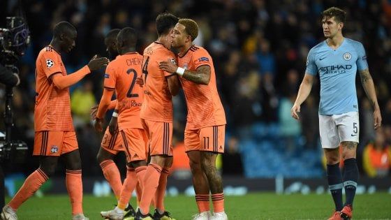 Champions: il City cade in casa con il Lione, bene United e Bayern Monaco