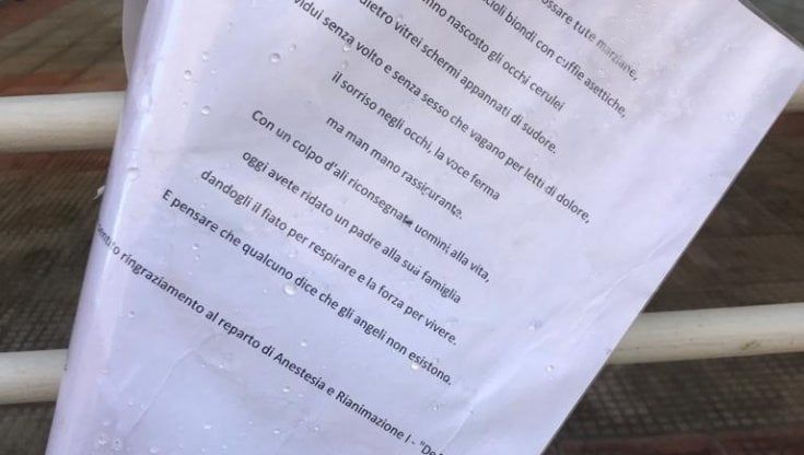 "Qualcuno dice che gli angeli non esistono...": al Policlinico di Bari la lettera di ringraziamento ai medici dai figli di un papà dimesso da Rianimazione
