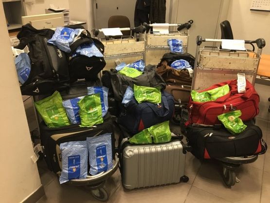 Malpensa, sequestrate 2,5 tonnellate di melassa di tabacco per narghilè nel 2017