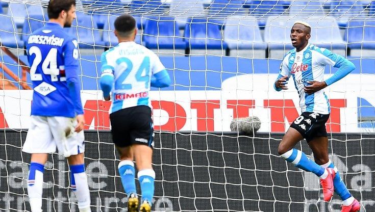 Sampdoria-Napoli 0-2, Fabian e Osimhen fanno ripartire gli azzurri