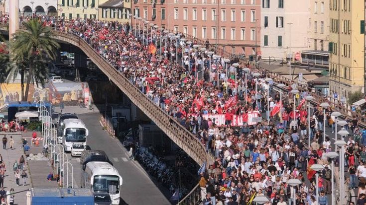 Tre cortei, cinquantamila in piazza: il cuore di Genova si mobilita per Gaza e Flotilla