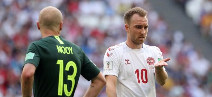 Danimarca-Australia 1-1, Jedinak su rigore (var) risponde a Eriksen: ottavi ancora aperti