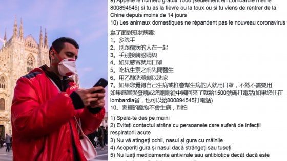 I consigli del ministero per il coronavirus tradotti da Arci nelle lingue più utilizzate a Milano