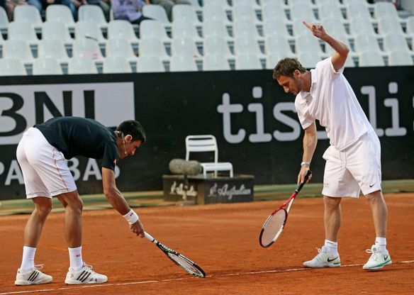 Internazionali di tennis, Totti e Djokovic in un inedito doppio