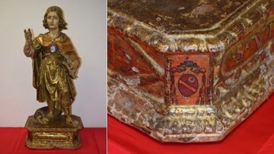 Salento, scoperta statua lignea rinascimentale rubata nel 1981 e messa all'asta sul web: sarà restituita a chiesa
