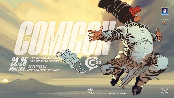Il Pulcinella griffato Frank Miller sul manifesto di Comicon 2022: il grande cartoonist Usa adotta la maschera partenopea come simbolo di libertà e ripartenza
