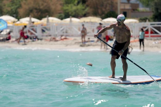 Campioni e amatori, mattinata di Sup a Mondello