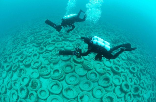 Florida, disastro in fondo al mare: il cimitero degli pneumatici