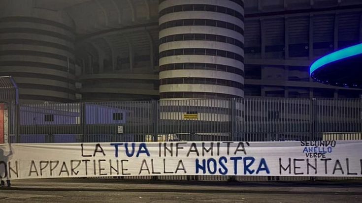 Gli ultrà della curva dell'Inter ‘condannano’ Beretta: "La tua infamità non è la nostra mentalità"