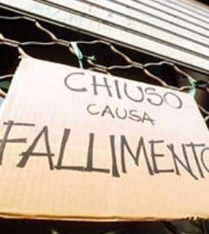 Cerved: fallimenti al nuovo record, +4,6%.Ma le chiusure aziendali sono in diminuzione