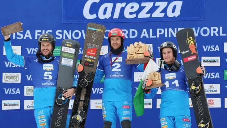 Snowboard, tripletta azzurra in Coppa del mondo: vince il 45enne Fischnaller