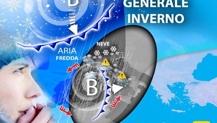 Previsioni meteo, da domani irrompe l'inverno: in settimana neve fino a quote basse