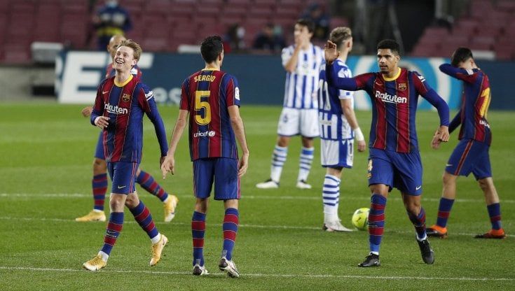 Liga, Barcellona-Real Sociedad 2-1: blaugrana di rimonta