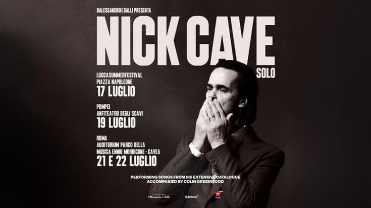 Nick Cave in concerto agli Scavi di Pompei il 19 luglio: biglietti in vendita da venerdì 31 gennaio
