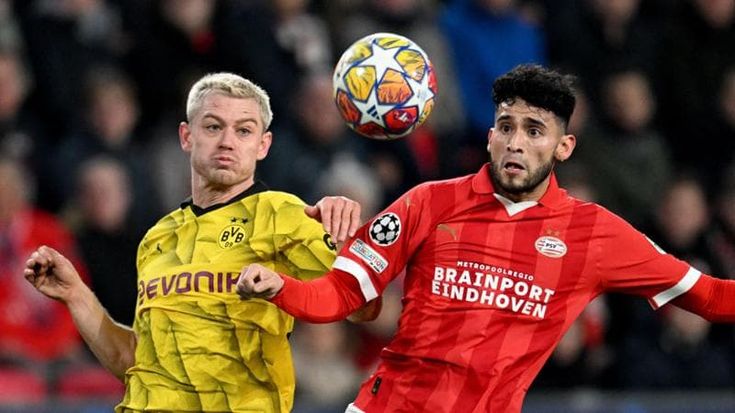 Champions, Psv-Borussia Dortmund 1-1: de Jong risponde a Malen