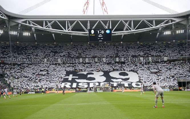 Juventus: lo Stadium rende omaggio alle vittime dell'Heysel