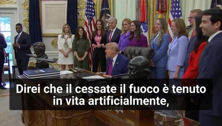 Iran, Trump: "Cessate il fuoco rimane in vigore, ma è debolissimo. È tenuto in vita artificialmente"
