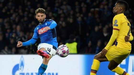 Napoli-Barcellona 1-1, non basta Mertens: Griezmann salva i blaugrana