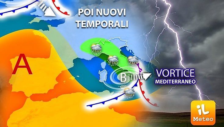 Previsioni meteo, piogge intense al Centro Sud e sulle Isole: "rischio alluvioni lampo"