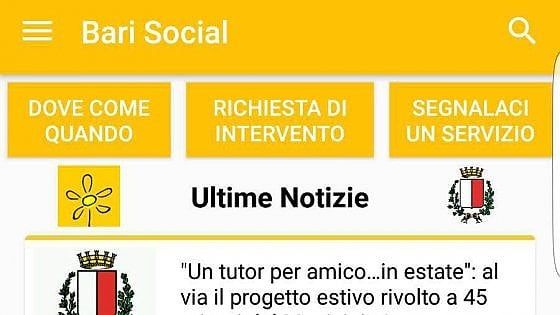 Bari, nasce l'app dei servizi sociali: "Con lo smartphone per chiedere aiuti e trovare i servizi"