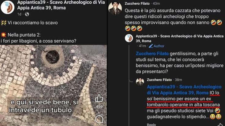 “Lo studio non serve, vi insegno io”: l’ex tombarolo attacca sui social gli archeologi dell’Appia