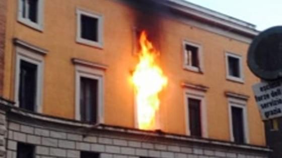 Roma, incendio al ministero di Giustizia