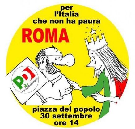 Pd, Staino disegna il logo per la manifestazione del 30 settembre 