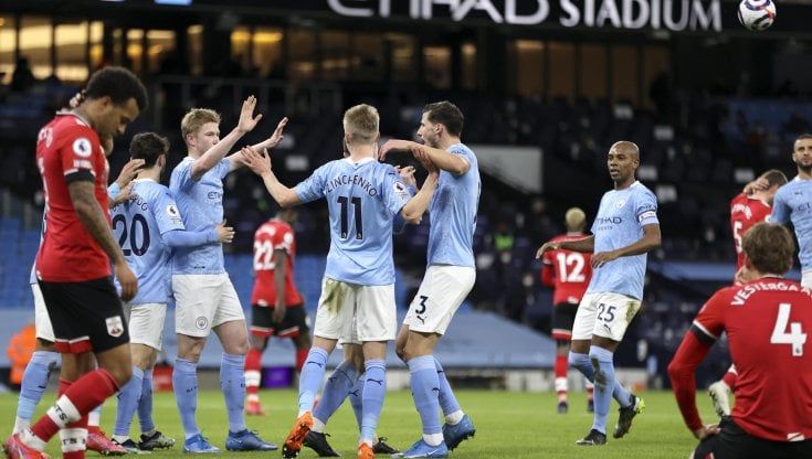 Premier League, il Manchester City riparte forte: 5-2 al Southampton