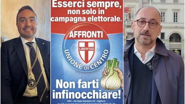 Voghera, manifesto Udc: “Non farti infinocchiare”. La sinistra: “Attacco omofobo a nostro candidato”