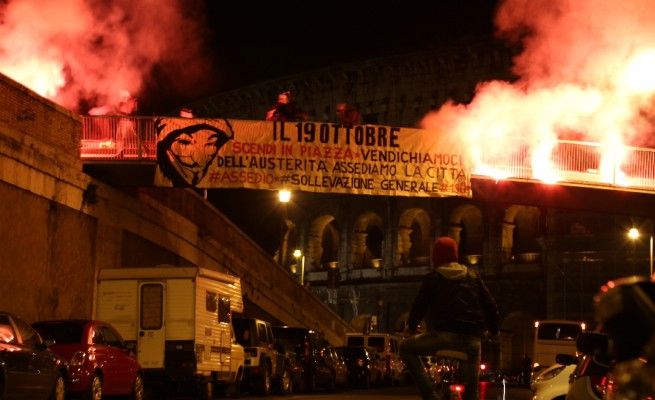 Occupazioni lampo e blitz<br />in attesa del corteo del 19 ottobre