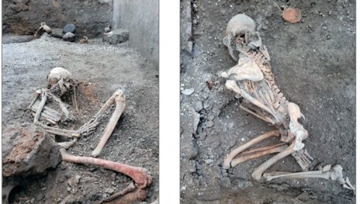 Pompei, scoperti i resti di due nuove vittime: morirono per il terremoto che accompagnò l'eruzione del 79 d. C. 