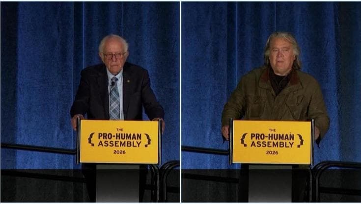 La coppia a sorpresa, Sanders e Bannon insieme per un'IA più sicura: "Superiamo logiche di parte"