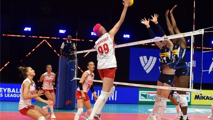 Volley donne, Nations League: niente da fare per l'Italia, la Turchia domina 3-0