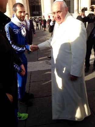 La Samp dal Papa: "Bravi, siete forti!"