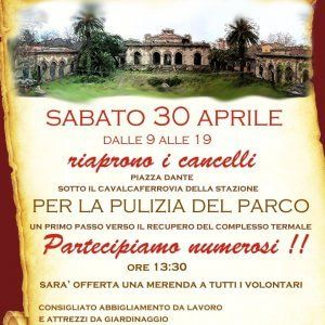 Livorno, i cittadini ripuliscono il parco delle Terme del Corallo