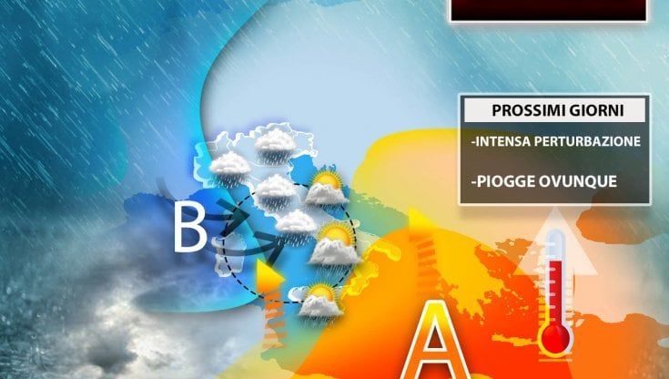 Previsioni meteo, l'intensa perturbazione atlantica fa tornare le piogge su quasi tutta l'Italia