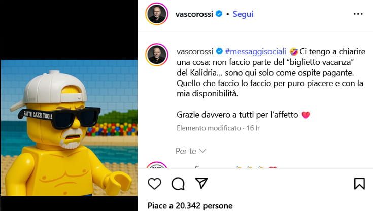 Vasco Rossi assediato dai fan a Castellaneta: “Non faccio parte del biglietto vacanza del resort”