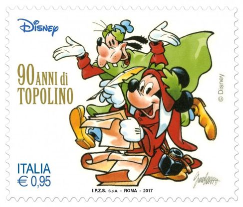 Topolino verso i 90 anni. E finisce su un francobollo