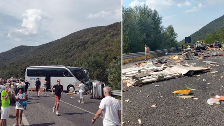 Sei morti e 34 feriti nello schianto tra Terni e Rieti: coinvolti pullman, camper e tre auto