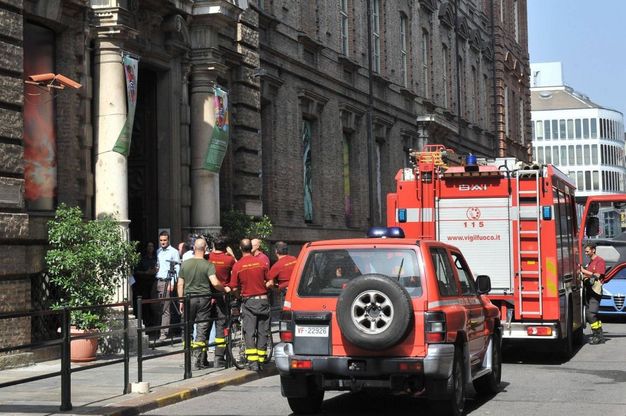 L'intervento dei vigili del fuoco<br />al Museo di Scienze Naturali
