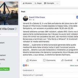 Villa Croce, Mario Mondini "Basta col mortorio della mediocrità della falsa sinistra"