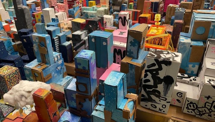 Milano, all’ex Fornace ‘Modulopoli’: una maxi-città creata da artisti e bambini